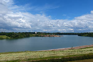 Blick vom zukünftigen Restaurant über den „Pulheimer See"